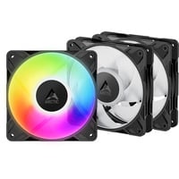 ARCTIC P12 Pro A-RGB LN ventilateurs de boîtier Noir, 3 pièces, 120 x 120 x 25 mm, PWM