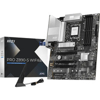 MSI PRO Z890-S WIFI6E carte mère socket 1851 Noir/Argent, RAID, 2.5Gb-LAN, Wi-Fi 6E, BT 5.4, Sound, ATX