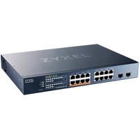 Zyxel 16-port 2.5GbE & 2 SFP+ Uplink Smart Managed PoE, Switch Géré, L2, 2.5G Ethernet (100/1000/2500), Connexion Ethernet, supportant l'alimentation via ce port (PoE), Grille de montage