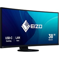 EIZO EV3895-BK 37.5" Moniteur incurvé Noir, 2x HDMI, DisplayPort, 4x USB-A 3.2 (5 Gbit/s), USB-C, RJ-45