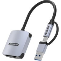 Sitecom Lecteur de cartes USB-C et USB-A Gris