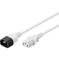 goobay Câble d'alimentation C14 > C13, Câble d'extension Blanc, 3 mètres