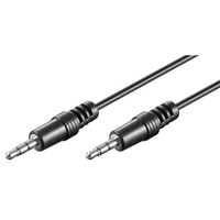 goobay Prise de 3,5 mm, Câble Noir, 2,5 mètres, stéréo