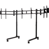 Next Level Racing Support triple pour moniteur Round Tube Noir