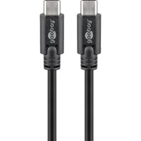 goobay Sync & Charge Super Speed USB-C, Câble Noir, 1,5 mètres