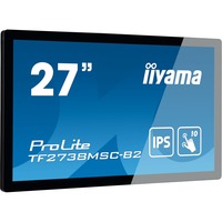 iiyama ProLite TF2738MSC-B2 27" Moniteur  Noir, 68,6 cm (27"), 1920 x 1080 pixels, Full HD, LED, 5 ms, Noir