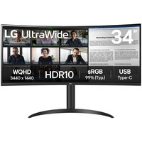 LG 34WR50QK-B 34" Moniteur incurvé  Noir, HDMI, DisplayPort