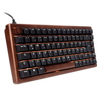 Sharkoon SKILLER SGK50 S3 Wood PBT RGB clavier gaming mécanique Bois, Layout BE (AZERTY), Gateron G Pro 3.0 Yellow, 75%, Hot-swappable