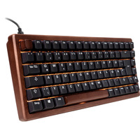 Sharkoon SKILLER SGK50 S3 Wood PBT, clavier gaming Bois/Noir, Layout BE, Gateron G Pro 3.0 Yellow,  BE Layout, Gateron G Pro 3.0 Yellow, RGB LED, Hot-swappable, 75%