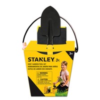 Stanley Junior Outils à main 3 pièces, Outils pour enfants Noir/Jaune, Set d'outils de jardinage 3 pc, seau, pelle, tablier, 3 ans +.