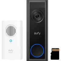 Eufy Pack sonnette vidéo C31, Sonnette de porte Noir, Carte SD + Chime