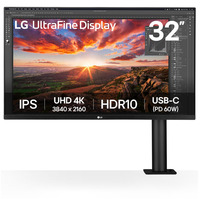 LG Ergo IPS Monitor avec USB Type-C 31.5" 4K UHD  Noir, 2x HDMI, 1x DisplayPort