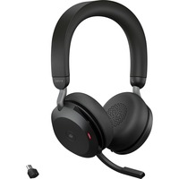 Jabra Evolve2 75 casque on-ear Noir, Link380c, Microsoft Teams