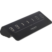DeLOCK Hub USB 10 Gbps avec 3 ports USB Type-C et 4 ports USB Type-A Noir
