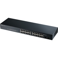 Zyxel GS1900-24 V2, Switch Noir, Géré, L2, Gigabit Ethernet (10/100/1000), Full duplex, Grille de montage, 1U