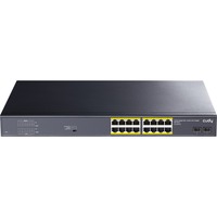 Cudy Cudy 16-GbE PoE+ Switch with 2 Uplink SFP Noir, 16x ports PoE+ (1000 Mbps), 2x Uplink SFP, 36 Gbps