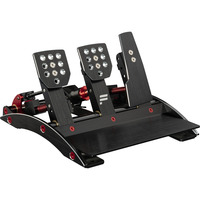 Fanatec ClubSport Pedals V3, Pédales Noir/Rouge, PC, PS4 Ready, XBox One Ready