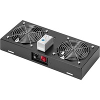 Digitus Ventilateur supérieur pour boîtier mural de 483 mm (19"), Module de ventilation Noir