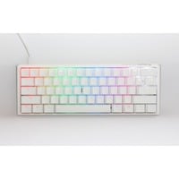 Ducky One 3 Classic Pure White Mini, clavier Blanc, Layout États-Unis, Cherry MX Brown, LED RGB, Double-shot PBT, Hot-swappable, QUACK Mechanics, 60%