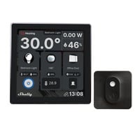 Shelly Wall Display Black + Blu H&T Black (bundle), Panneau de contrôle Noir