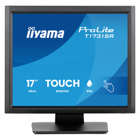 iiyama ProLite T1731SR-B2S 17" Moniteur tactile Noir, 1x DisplayPort, 1x HDMI, 1x VGA, VGA, HDMI, DisplayPort, Audio, Touch