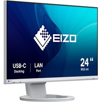 EIZO FlexScan EV2490 24" Moniteur Blanc, HDMI, DisplayPort, 3x USB-A 3.2 (5 Gbit/s), USB-B, 2x USB-C, RJ-45