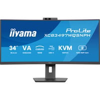 iiyama ProLite XCB3497WQSNPH-B1 34" Moniteur UltraWide incurvé Noir, 1x DisplayPort, 2x HDMI, 3x USB-C, 2x USB-A, 1x RJ-45, 120 Hz