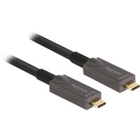 DeLOCK Câble USB-C optique actif Noir, 15 mètres, 4K