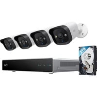 Eufy PoE NVR Security System E40, Caméra de surveillance Blanc, 4x Bullet-PTZ PoE, NVR 2 To, extensible 16 caméras