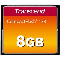 Transcend Carte CompactFlash 8 Go, Carte mémoire Noir