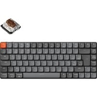 Keychron K3 Max-H3Z, clavier Gris/Noir, Layout BE, Gateron Low Profile 2.0 Mechanical Brown, RGB leds 75%, Double-shot ABS, Hot-swappable, Bluetooth, 2.4GHz