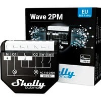 Shelly Qubino Wave 2PM, Relais Noir, 2 canaux, Z-Wave