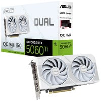 ASUS DUAL GeForce RTX 5060 Ti OC 16G, Carte graphique Blanc, 3x DisplayPort, 1x HDMI