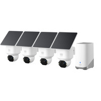 Eufy SoloCam E42 4-Cam Kit, Caméra de surveillance Blanc, 4K UHD, 8x zoom hybride, HomeBase S380