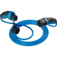 Mennekes Mode 3, Typ 1 - Typ 2, 20A, 3PH câble de charge Bleu/Noir, 7,5 mètres