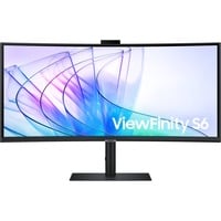 Samsung ViewFinity S6 S65VC 34" Moniteur UltraWide incurvé Noir, 1x DisplayPort, 1x HDMI, 1x USB-C, 2x USB-A, 1x RJ-45