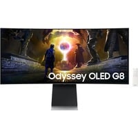 Samsung Odyssey G8 G85SD 34" Moniteur UltraWide gaming incurvé  Argent, 175 Hz, HDMI, Display Port, USB 3.0, WiFi5, Audio, FreeSync Premium Pro