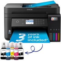 Epson EcoTank ET-3850 Imprimante multifonction A4 Wi-Fi avec réservoir d'encre Noir, Numérisation, copie, LAN, Wi-Fi, jusqu'à 3 ans d'encre inclus