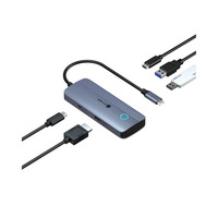 ICY BOX Station d'accueil 5-en-1 Travel avec bouton off-screen Gris