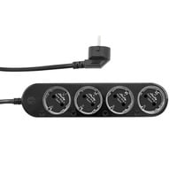 Shelly Power Strip Gen4 multiprise à 4 prises Noir, 4x prises, Wi-Fi, Bluetooth, Zigbee