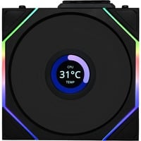 Lian Li UNI FAN TL 120 LCD Wireless Reverse Blade ventilateur de boîtier RGB  Noir, 120 x 124 x 28 mm, PWM, 1x 9 broches USB