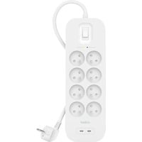 Belkin SurgePlus multiprise à 8 prises avec usb Blanc, 8x prises, 2x USB-C