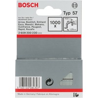 Bosch Agrafes à fil plat type 57, Clip 1000 agrafes, 10,6 x 1,25 x 8 mm