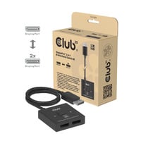 Club 3D DisplayPort 2-in-1 Bidirectional 8K Switch, Switch de DisplayPort Noir, 2x DisplayPort 1.4, 8K60Hz