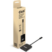 Club 3D Hub MST USB 3.2 Gen2 Type-C (DP Alt-Mode) vers DisplayPort Dual Monitor 4K60Hz M/F Noir