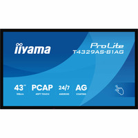 iiyama ProLite T4329AS-B1AG, Affichage public Noir, Tactile, HDMI, USB-C, Audio, LAN, WiFi 5, Android 14