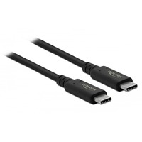 DeLOCK USB-C 4 Gen 2x2 > USB-C, Câble Noir, 2 mètres