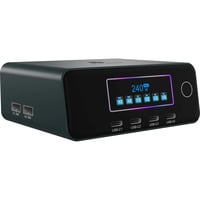 ICY BOX 240W GaN station de recharge Noir, 4x USB-C, 2x USB-A