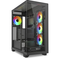Sharkoon ELITE SHARK CA500 boîtier midi tower Noir | 2x USB-A | 1x USB-C | RGB | Verre Trempé