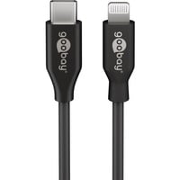 goobay Câble de charge et de synchronisation Lightning > USB-C Noir, 0,5 mètre